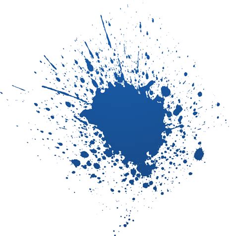color ink paint blue brushes png