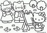 Kitty Hello Coloring Painting Pages Parents Her Printable Colouring Print Sheets sketch template