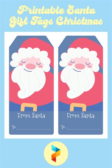printable santa gift tags christmas     printablee