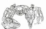 Mech Beast Rampage X4 Crab Tfw2005 sketch template