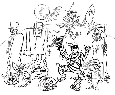 halloween coloring pages   spooky printable