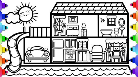 barbie house coloring page house picture coloring pages  uuuo