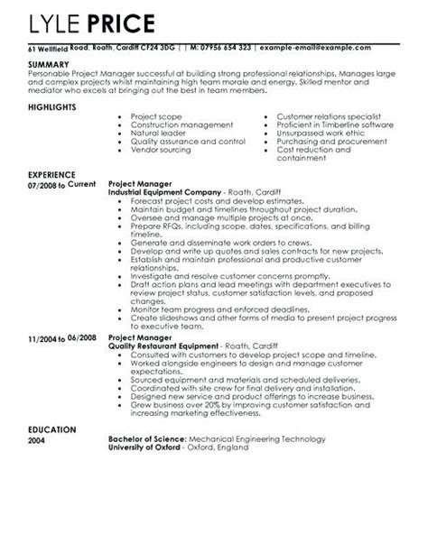 Cv Template Oxford Resume Format