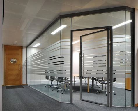 Customized 108 Double Glazed Office Fullview Glass Partition