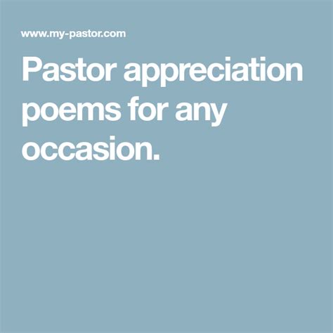 pastor appreciation poems   occasion pastor appreciation poems