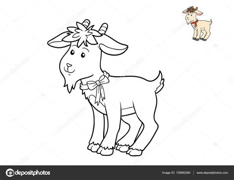 coloring book goat stock photo  cksenyasavva