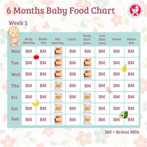 months baby food chart  indian recipes