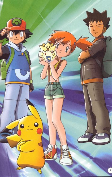 ash misty and brock pokemon pokemon teams anime