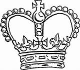 Crown Coloring Pages Royal Template King Queen Drawing Pope Colouring Crowns Printable Netart Color Getdrawings Getcolorings sketch template