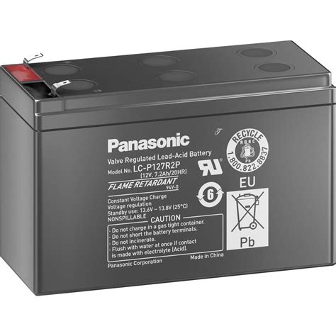 Panasonic 12v Ups Battery 12 Volt 7 2ah 20 Hr Lc V127r2na 12v 7a 7ah