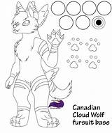 Base Fursuit Drawing Wolf Getdrawings sketch template