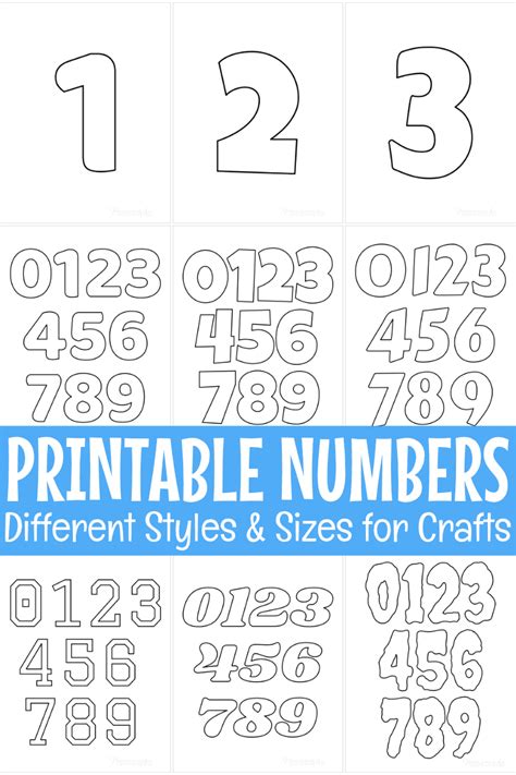 printable numbers  crafts