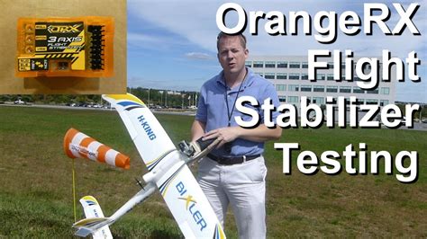 orangerx  axis stabilizer flight testing  bixler glider youtube