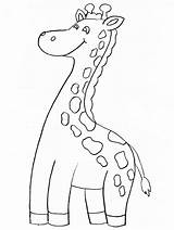Giraffe Coloring Pages Animal Printable Kids Cute Animals Color Mammals Clipart Print Smiling Crafts Activities Giraffes Book Popular Easily Dltk sketch template