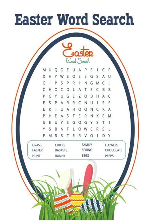 easter word search printables  kids learning printable easter