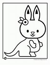 Kangaroo Coloring Cute Pages Baby Drawing Color Draw Print Kangaroos Clipart Getdrawings Popular Animal sketch template