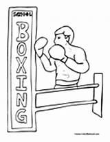 Boxing Coloring Sports Pages Girl Colormegood sketch template