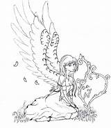 Coloring Angel Pages Dark Angels Demons Fallen Getcolorings Wings Printable Getdrawings sketch template
