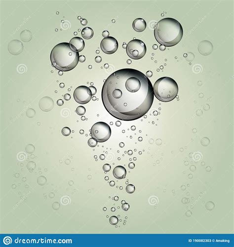 water bubble rising  clear background stock vector illustration  background circle