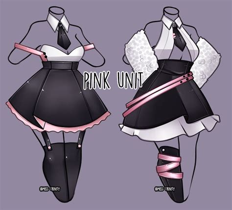 Pink Unit Outfit Adopt [close] By Miss Trinity On Deviantart Drawing