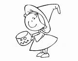 Coloring Asking Candy Child Coloringcrew Halloween sketch template