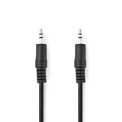 stereo audio cable  mm male  mm male nickel plated    black envelope