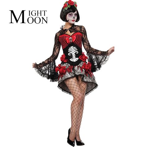 Moonight Costume For Women Skull Zombies Costume Deguisement Halloween