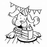 Honden Dieren Leuke Kleurplaat Verjaardag Hondje Gefeliciteerd Dibujos Pastel Hond Makkelijk Printen Coloring Dibujosonline Vieren Grote sketch template