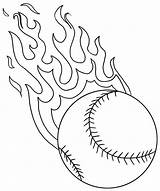 Coloring Softball Pages Printable Colouring Color Sheets Fireball Baseball Print Kids Getcolorings Choose Board sketch template
