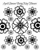 Coloring Flowers Pages May Adult Printable Flower April Showers Bring Kids Color Print Sheets Sweeps4bloggers Spring Getdrawings Unique Happy Family sketch template