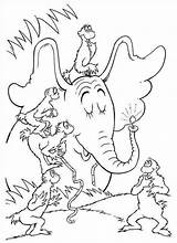 Horton Elephant Drawing Seuss Quotes Coloring Pages Getdrawings Dr sketch template