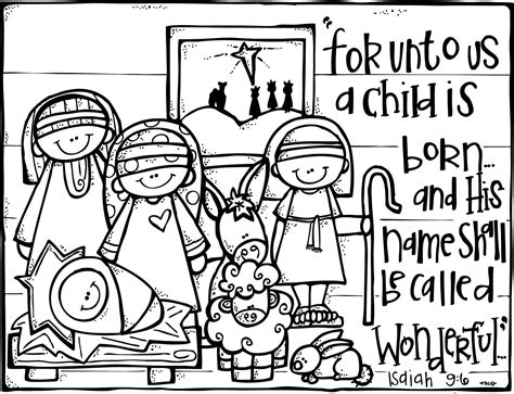 nativity coloring page isaiah  nativity coloring pages preschool