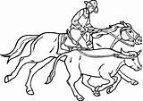 Cowboy Roping Cowboys sketch template