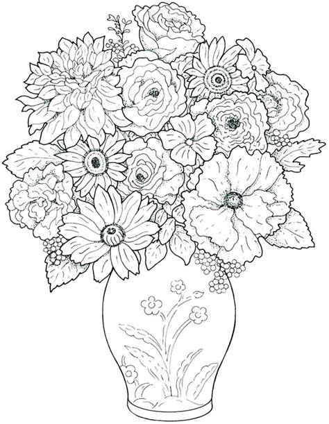 beautiful flower coloring pages  getcoloringscom  printable