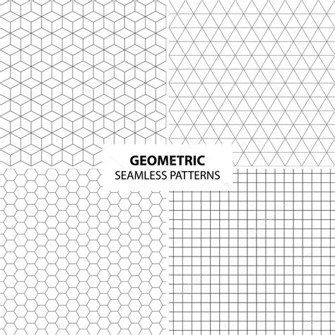 simple geometric design set  simple geometric patterns seamless