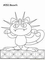 Meowth Pokemon Printable Coloring Cartoons sketch template