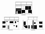 Dormitory Elevations Cadbull sketch template