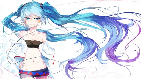 Wallpaper Drawing Illustration Anime Girls Blue Hair Artwork