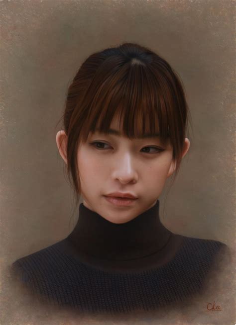 realistics paintings  japanese women   blow  mind japan