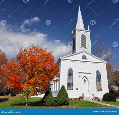 white church stock image image  autumnal beautiful