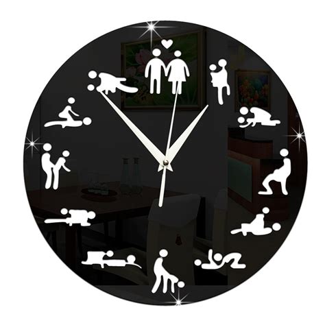 Modern Design Sex Position Mute Wall Clock For Bedroom Wall Decoration