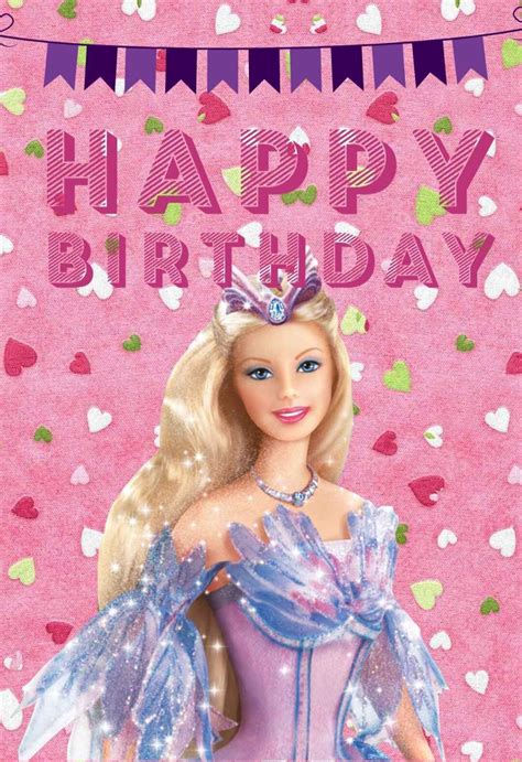 barbie birthday card  printable