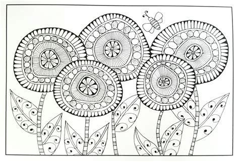 whimsical floral adult coloring page inkspirations coloring book