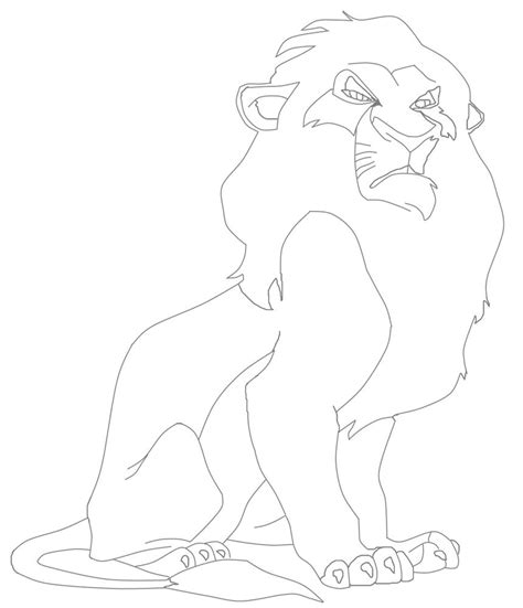 scar lion king character coloring page