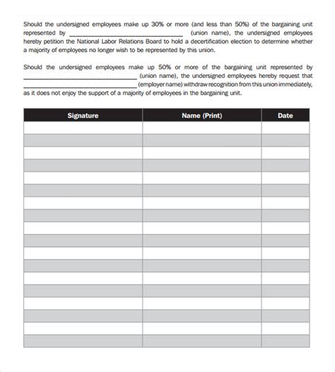 sample petition templates   ms word