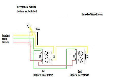 switched receptacle wiring  series diagram diy  crafts pinterest wire  outlets