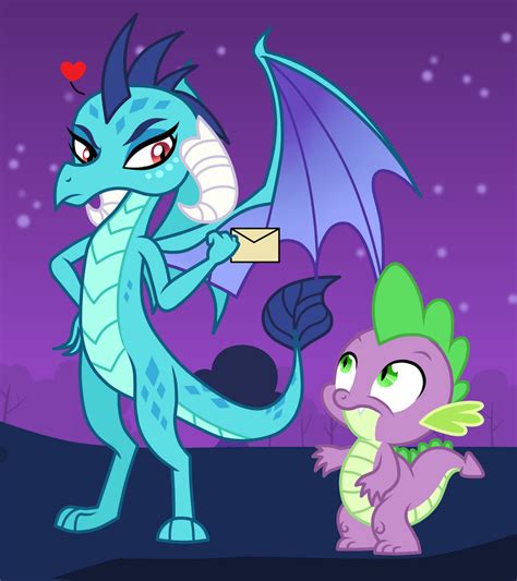 ember and spike dragon shipping by 3d4d on deviantart