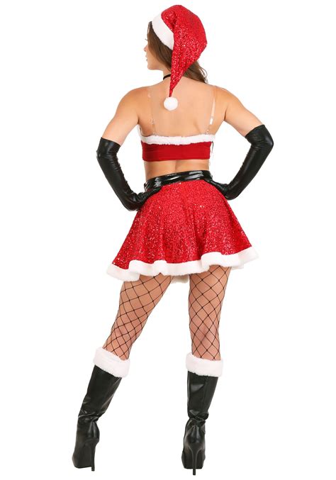 sexy sequin santa costume for women