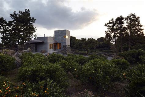 stone residence  doojin hwang stands  citrus trees  jeju island minimal blogs