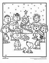 Coloring Christmas Pages Charlie Brown Peanuts Kids Gang Activities Printable Visit Jr Winter Decorations sketch template